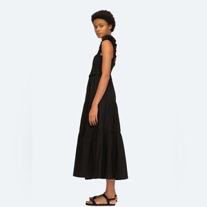 SEA New York Black Maxi Embroidered Dress